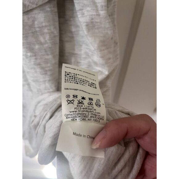 Womens 3.1 Phillip Lim Strap Multilayer Folded Dress Jersey Knit Gray Size 6 - Picture 5 of 7